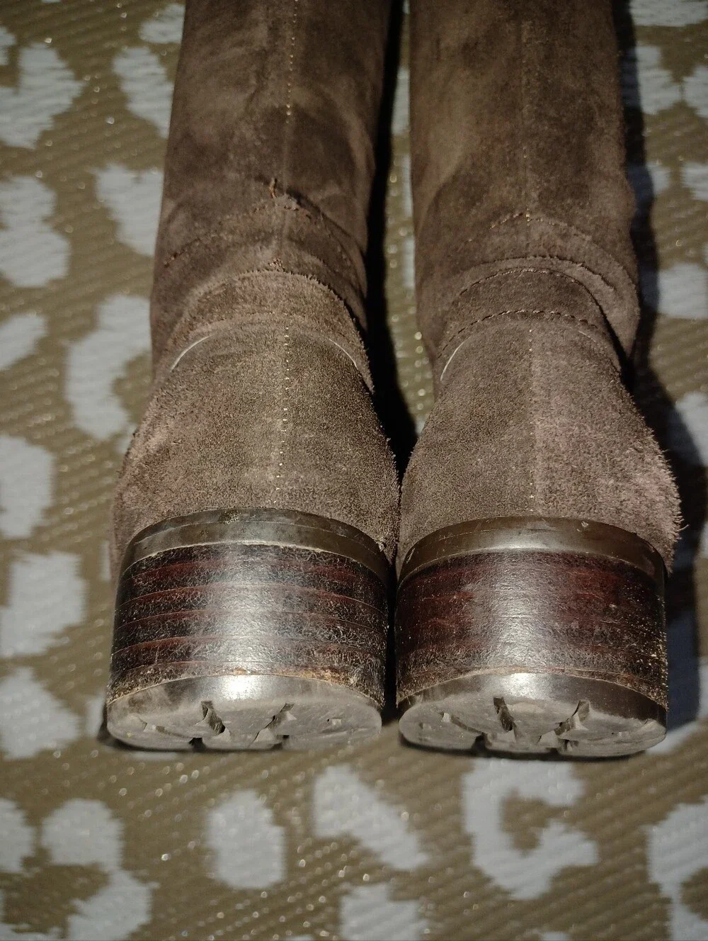 Women's Tall Suede Riding Boots - Dark Brown